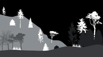 beeld van de natuur. boom silhouet. eco-banner. vectorillustratie. vector