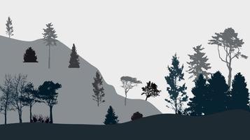 beeld van de natuur. boom silhouet. eco-banner. vectorillustratie. vector