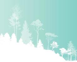 beeld van de natuur. boom silhouet. eco-banner. vector illustratie