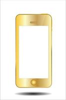 gouden mobiele telefoon vectorillustratie. vector
