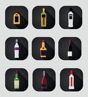 moderne flat dink icon set voor web en mobiele applicatie in stijlvolle kleuren vector illustratie