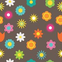 papier trendy platte bloem naadloze patroon vectorillustratie vector