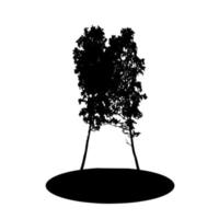 boom silhouet geïsoleerd op witte backgorund. vectorillustratie. vector