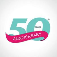 sjabloon logo 50e verjaardag vectorillustratie vector