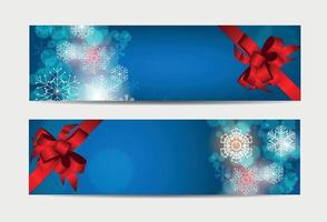 kerst sneeuwvlokken website banner en kaart achtergrond vector illustratie eps10