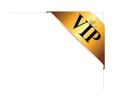 vip ribon op kaart vectorillustratie vector