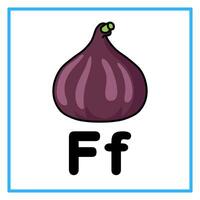 fig alfabet f illustratie vector