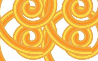 hand- getrokken Aziatisch Japans ramen noodle naadloos patroon.achtergrond met geel en oranje strepen.pasta abstract achtergrond concept.macaroni geel poster. vector