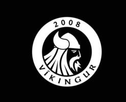 vikingur eysturkommuna club logo symbool wit Faeröer eilanden liga Amerikaans voetbal abstract ontwerp vector illustratie met zwart achtergrond