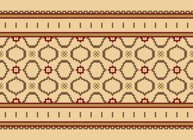 pixel Amerikaans etnisch inheems patroon.traditioneel navajo, azteken, apache, zuidwest en Mexicaans stijl kleding stof patroon.abstract motieven Patroonontwerp voor stof, kleding, deken, geweven tapijt, omslagdoek, vector