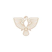 ai gegenereerd horus mono lijn logo icoon ontwerp sjabloon.eagle, lijn, vlak vector illustratie.