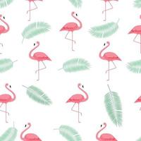 kleurrijke roze flamingo naadloze patroon achtergrond. vector illustratie