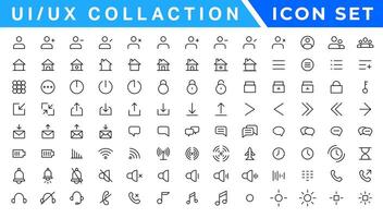 gebruiker koppel pictogrammen verzameling, eenvoudig ui ux icoon set. reeks icoon van gebruiker koppel. vector illustratie. bewerkbare beroerte