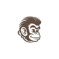 ai gegenereerd aap hoofd logo sjabloonvector vector
