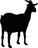 geiten roamen in platteland vector of silhouet