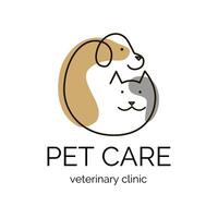 huisdier zorg.veterinair kliniek logo. vector