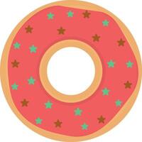 zoet donuts illustratie. heerlijk tussendoortje. met chocola, Macha, en roze geglazuurd tussendoortje Aan wit achtergrond. vector