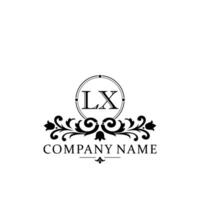 eerste brief lx gemakkelijk en elegant monogram ontwerp sjabloon logo vector