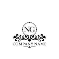 eerste brief ng gemakkelijk en elegant monogram ontwerp sjabloon logo vector
