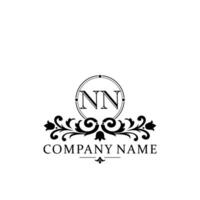 eerste brief nn gemakkelijk en elegant monogram ontwerp sjabloon logo vector