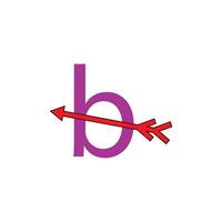brief b logo ontwerp vector sjabloon.
