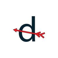 brief d logo ontwerp vector sjabloon.