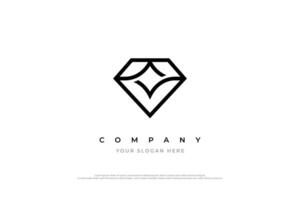 glimmend diamant logo ontwerp vector
