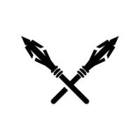 pijlpunt speer logo, pijl jacht- hipster wapen ontwerp, vector illustratie sjabloon