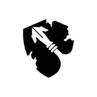 pijlpunt speer logo, pijl jacht- hipster wapen ontwerp, vector illustratie sjabloon