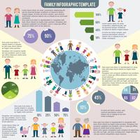 Familie pictogrammen platte infographics vector