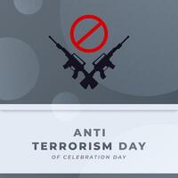 anti terrorisme dag viering vector ontwerp illustratie voor achtergrond, poster, banier, reclame, groet kaart
