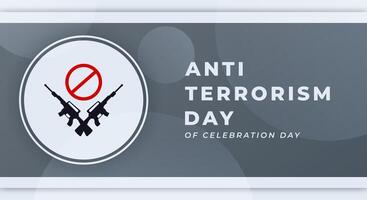 anti terrorisme dag viering vector ontwerp illustratie voor achtergrond, poster, banier, reclame, groet kaart