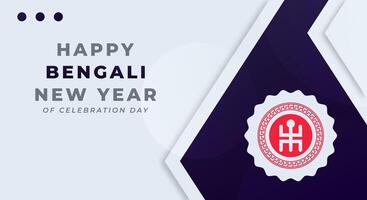 gelukkig Bengaals nieuw jaar viering vector ontwerp illustratie voor achtergrond, poster, banier, reclame, groet kaart