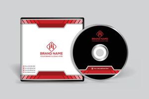 rood en zwart kleur CD Hoes ontwerp vector