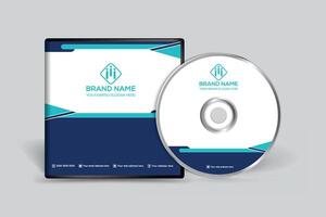 bedrijf CD Hoes ontwerp en blauw kleur vector