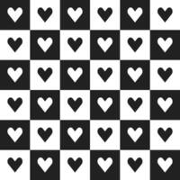 zwart hart patroon. hart vector patroon. hart patroon. naadloos meetkundig patroon voor kleding, omhulsel papier, achtergrond, achtergrond, geschenk kaart, decoreren.