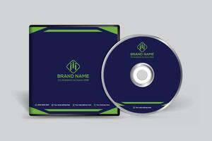 zakelijke groen kleur CD Hoes ontwerp vector