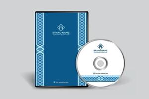 blauw kleur DVD Hoes ontwerp vector