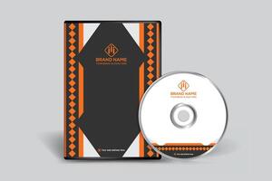 oranje elegant zakelijke DVD Hoes ontwerp vector