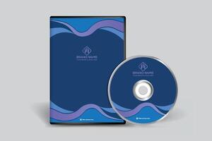 blauw kleur DVD Hoes ontwerp vector