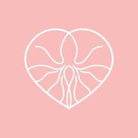 Octopus logo, gemakkelijk lijn ontwerp, zee dier vector Japans zeevruchten ingrediënt, icoon symbool illustratie