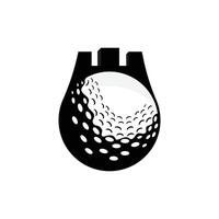 golf logo, vector golf stok bal en golf club, buitenshuis sport- spel, discipline ontwerp, icoon sjabloon