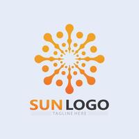 zon logo en zon vector illustratie icoon