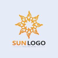 zon logo en zon vector illustratie icoon