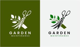 tuinman groen boom blad logo ontwerp icoon monster gazon zorg, boer, gazon onderhoud vector