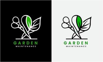 tuinman groen boom blad logo ontwerp icoon monster gazon zorg, boer, gazon onderhoud vector