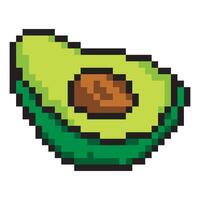 avocado in pixel kunst stijl vector