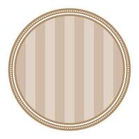 gestreept licht bruin circulaire elegantie duidelijk sticker ronde blanco etiket ontwerp vector
