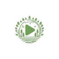 groen essence de Speel natuur logo verzameling vector