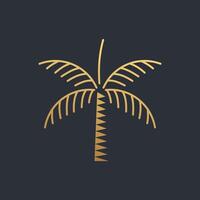 palm boom ontwerp element idee met modern stijl concept vector